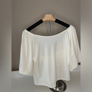 Banana Republic Off Shoulder Bubble Sleeve Blouse
